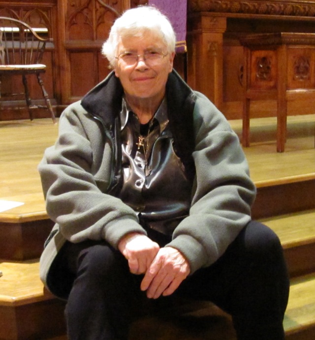 Pauline Oliveros after her concert at Ottawa's Glebe St. James United Church