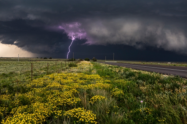 The Big Cloud Series IV: Purple Lightning, Canadian TX, June 22, 2014 (photo © Camille Seaman)