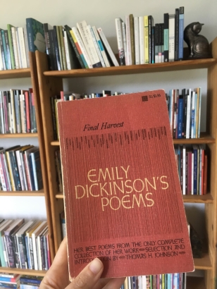 The book of Emily Dickinson Poems that Sandra Beasley read as a child (photo by Sandra Beasley)