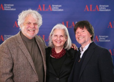 Mark Kurlansky, Terry Tempest Williams and Ken Burns at an American Library Association author forum on Jan. 8, 2016 (photo by AuthorForum2, Flickr)