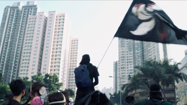 Protestors in Zhou Bing's 2020 documentary "Hong Kong Moments" (photo courtesy of Hot Docs Festival and Zhou Bing)