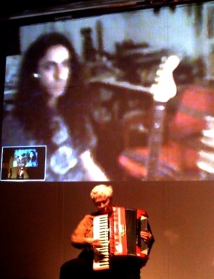Still from Alan Courtis' 2009 live internet collaboration with Pauline Oliveros (photo courtesy of Alan Courtis)